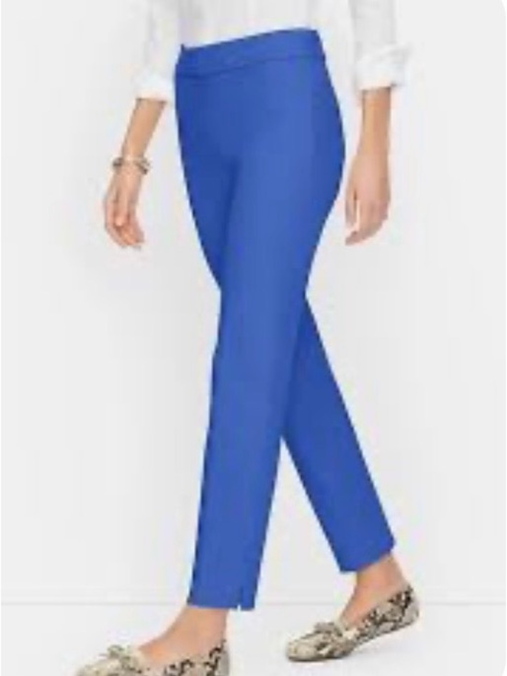 Talbots Hampshire Royal Blue Ankle Cropped Pants